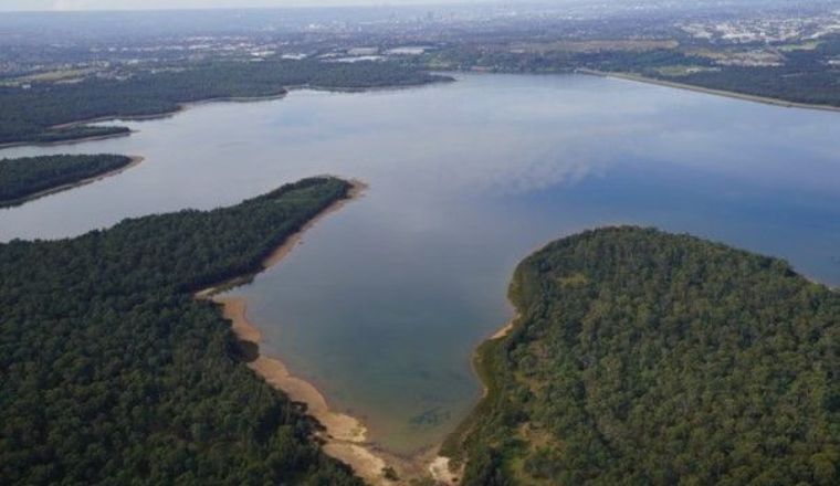 An aerial view of Prospect Reservoir