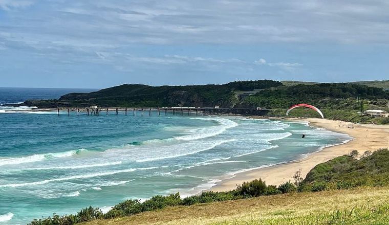 Beach and headland in the central Coast area