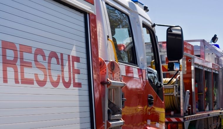 Close up image of a NSW fire truck