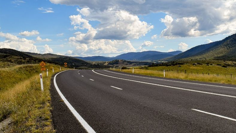 Rural highway and sky 