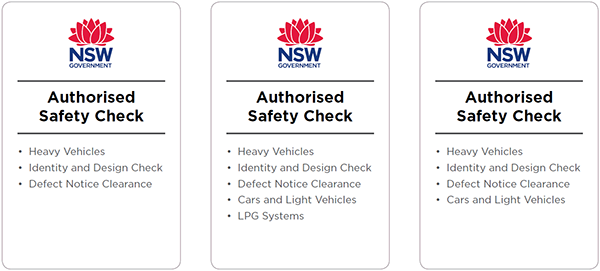 Safety inspection signs