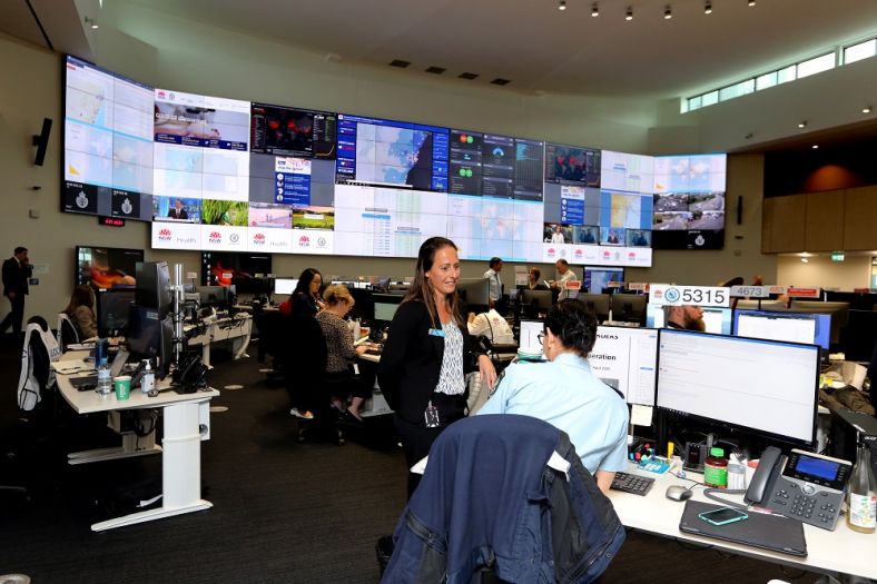 Communications specialists from across NSW Government working at the State Emergency Operations Centre (SEOC) in Homebush for the COVID-19 response.