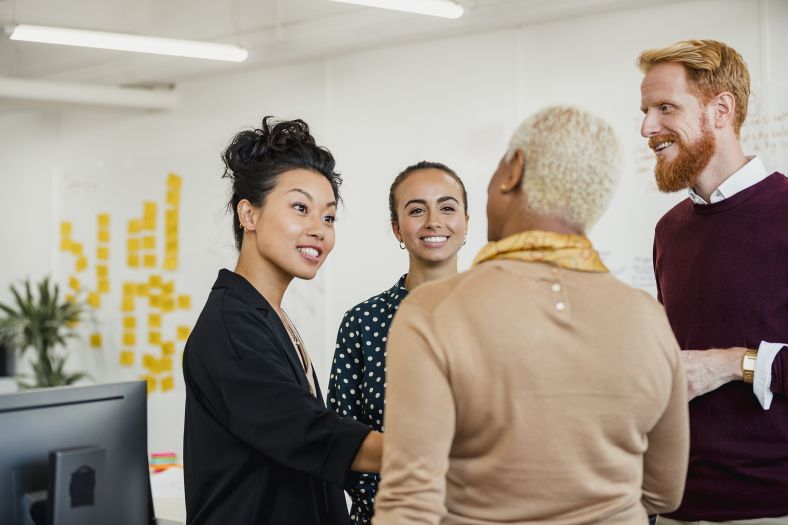 People in a stand up meeting