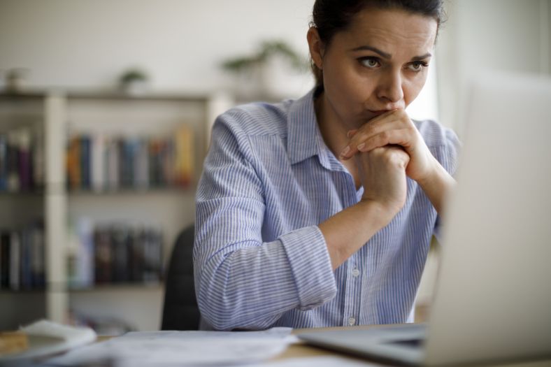 Woman at a computer