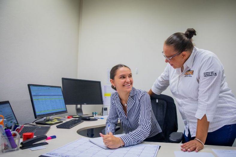 Indigenous health workers at a desk