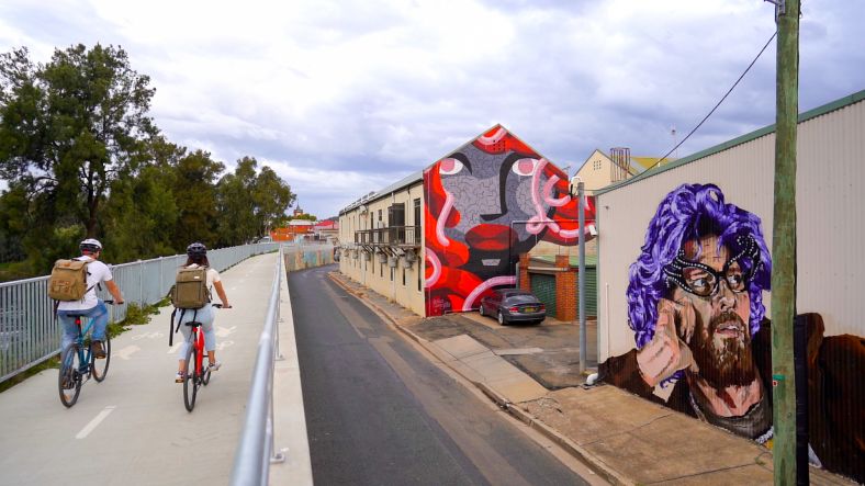 Murals on buildings