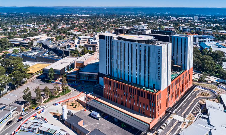 Aerial image of Building A Nepean Hospital