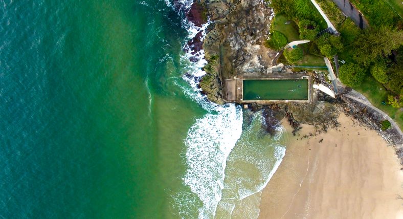 Birds eye view of Yamba pool