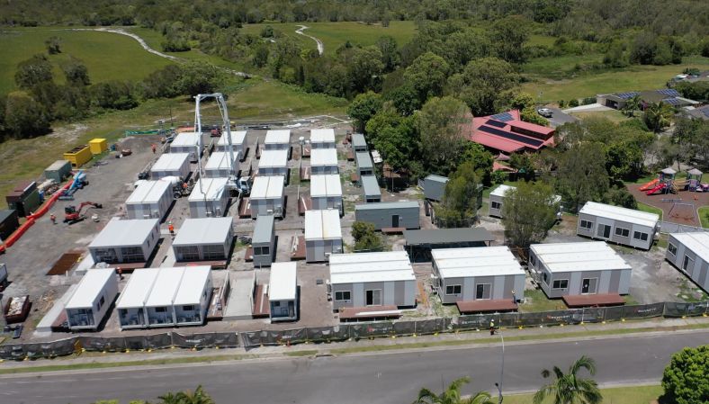 Temporary housing village layout – Bayside, Brunswick Heads