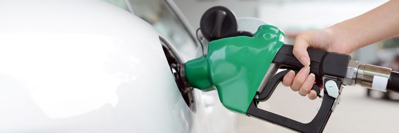 Closeup shot of someone fuelling car