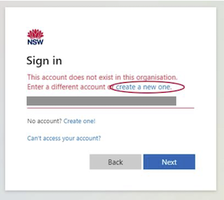 Logging into Sector Link with NSW Gov email