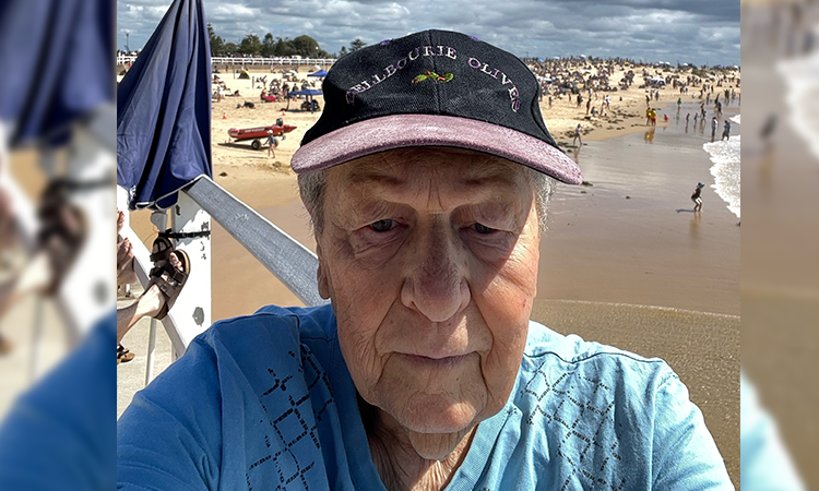 Self-portrait of Wayne Sullivan, at beach location