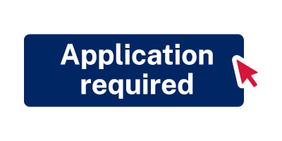 'Application required' button being clicked on