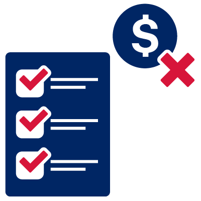 A checklist for for people who don't need to pay the fee