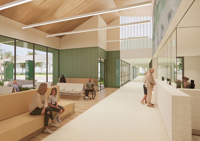 Temora Health Service Redevelopment Schematic Design artist impression of reception