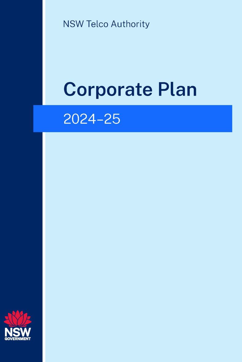 Cover of the NSW Telco Authority 2024-25 Corporate Plan