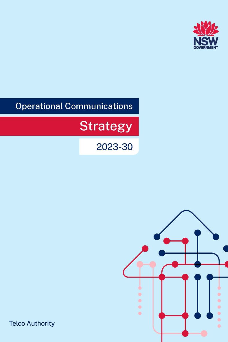 Cover of the NSW Telco Authority Operational Communications Strategy 2023-2030
