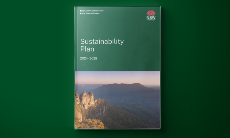 Cover of Sustainability Plan on a dark green background