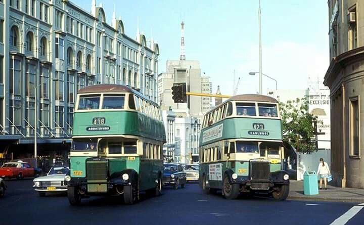 Sydney Buses in Broadway 1970's