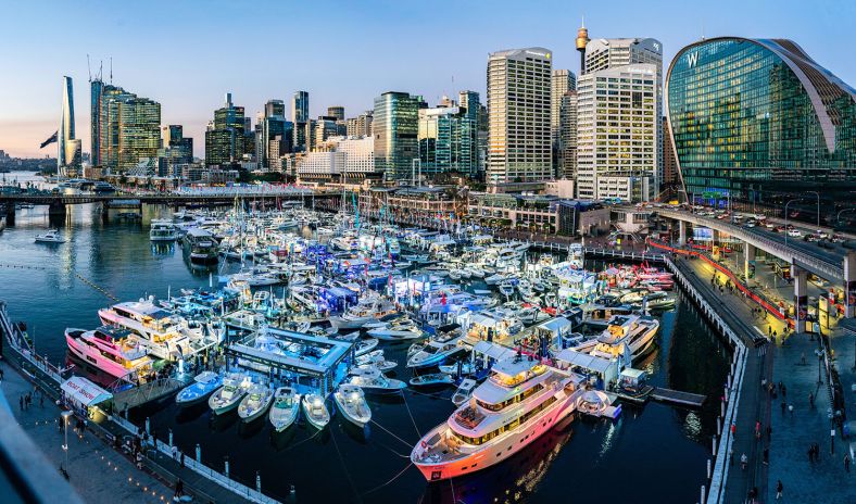 Sydney International Boat Show water shot