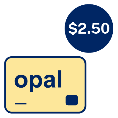 An opal gold card is $2.50 travel all day