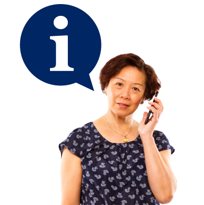 A woman on the phone asking for information