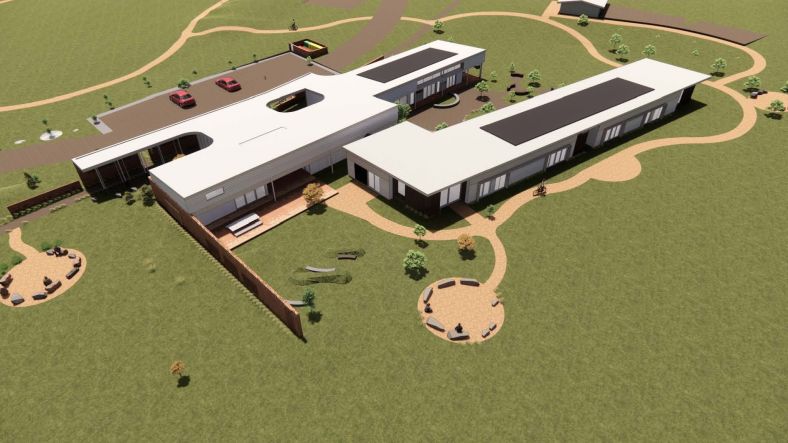 Proposed Dubbo Residential Rehabilitation Centre design aerial view