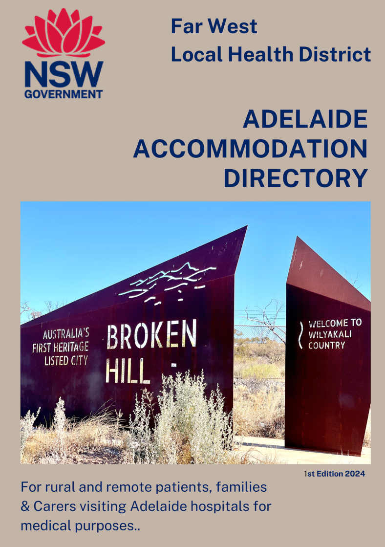 FWLHD Adelaide Accommodation Directory 2024 photo of front page