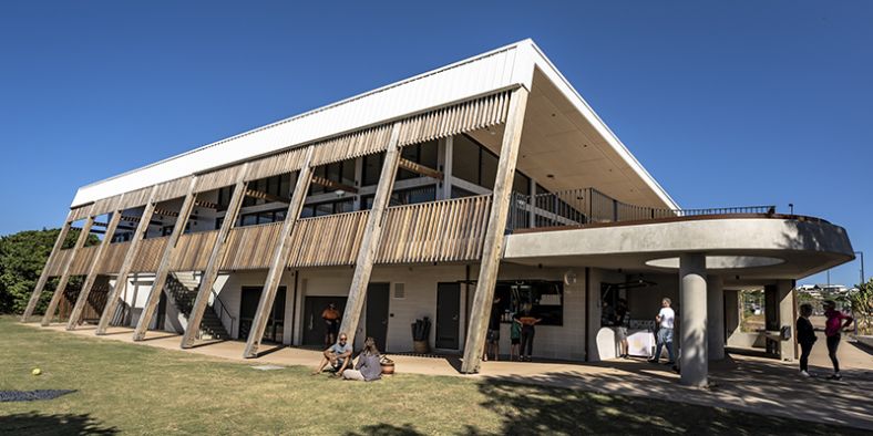 The new waterfront community building in the Coffs Harbour Jetty Foreshore Precinct.