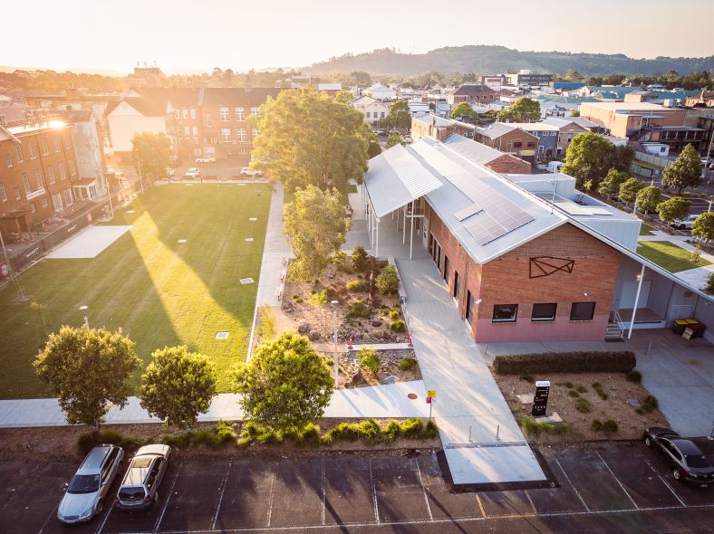 Lismore Regional Gallery viewed from above 