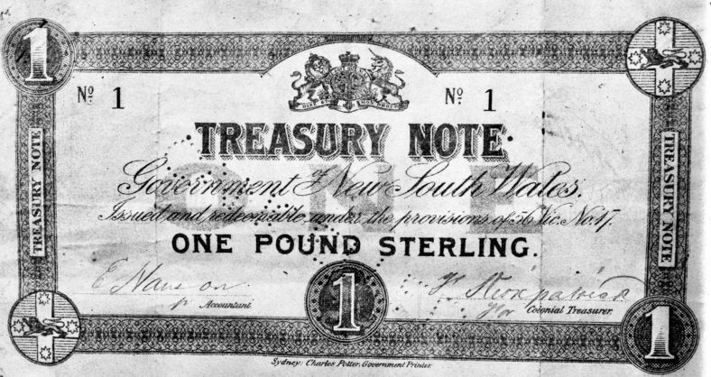 The first Treasury Note ever issued, in 1893. Decimalisation would come just over 70 years later.