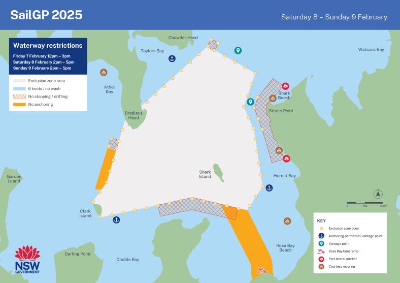 SailGP 2025 Boating map