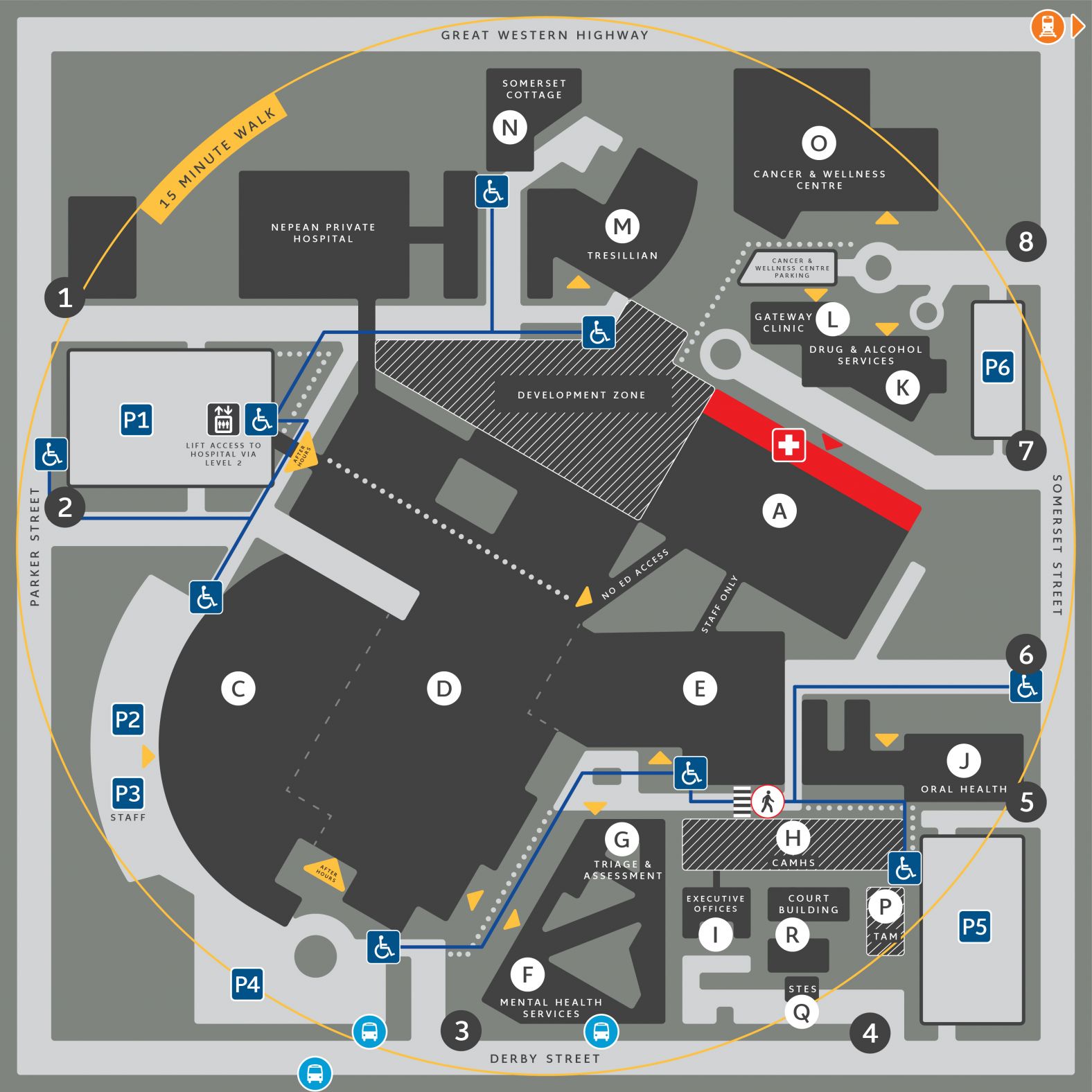 Nepean Hospital Parking Information NSW Government   MASTER NepeanHospitalMap 16032023 01 