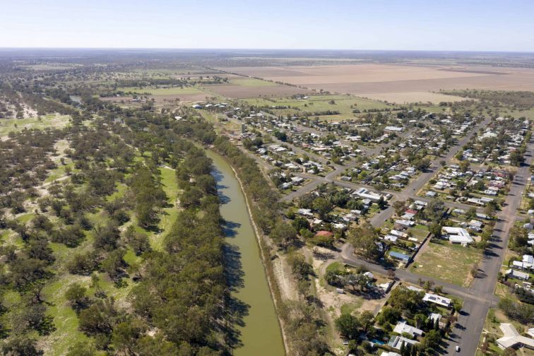 Bourke town aerial