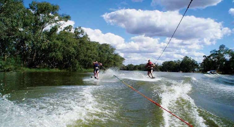 water skiiing on the Barwon river