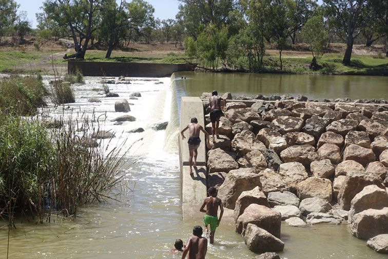 fish traps at Brewarrina rock wall