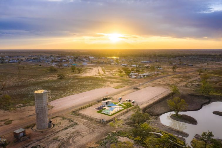 View over Goodooga looking towards the sunset