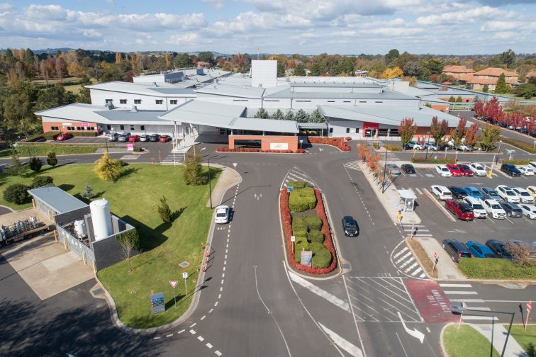 Drone photo of Orange Health Service from above