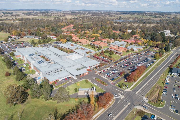 arial view of Orange Health Service and surrounds