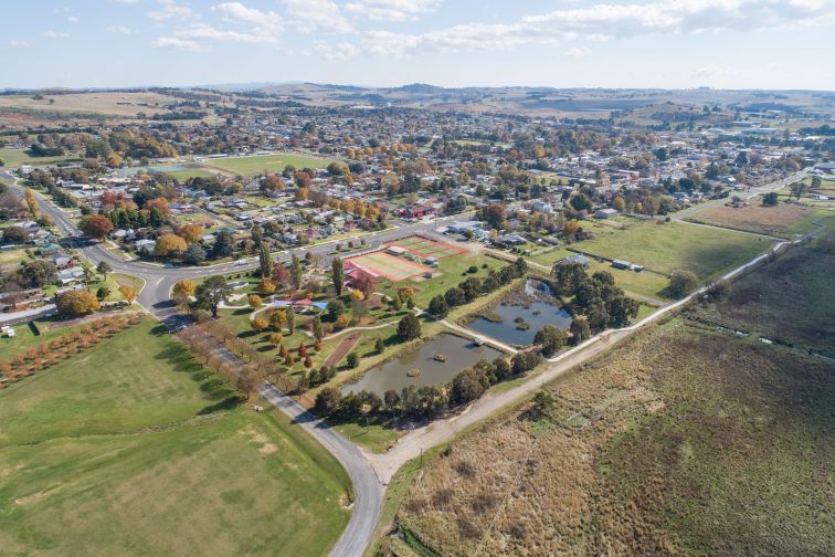 Blayney town drone shot