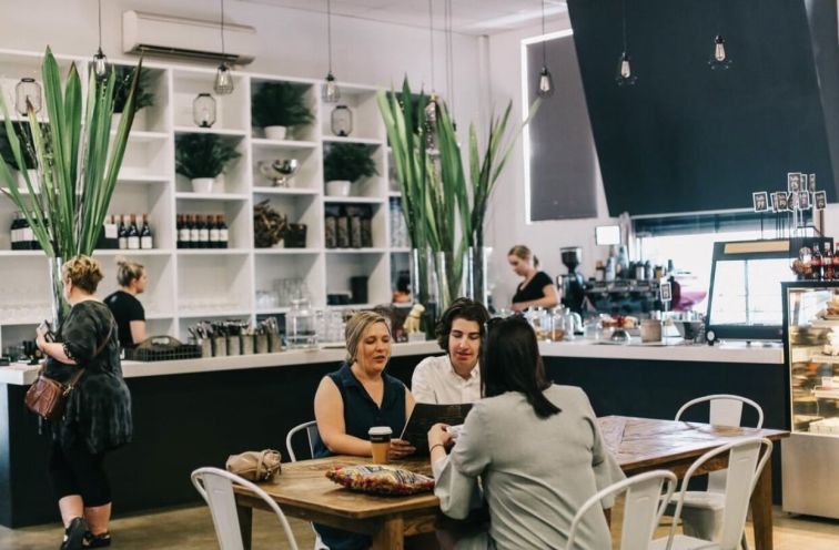 Inside the soul food cafe at Narromine