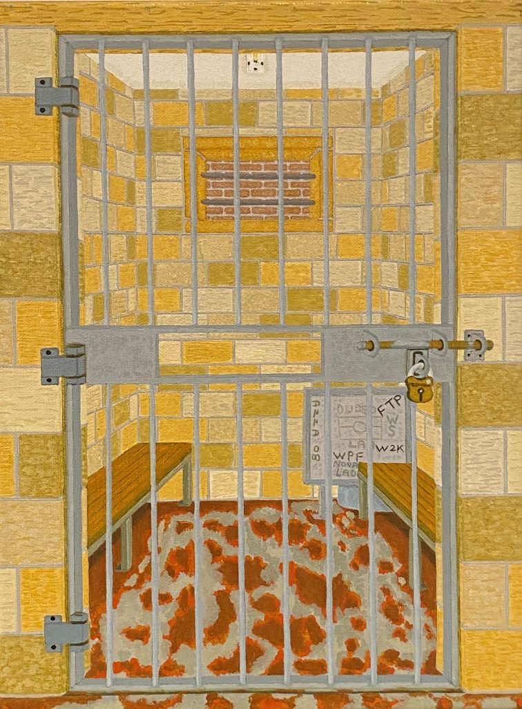 jail scene showing cell door