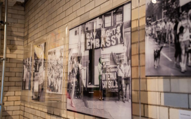 Inside the Qtopia museum cell block gallery