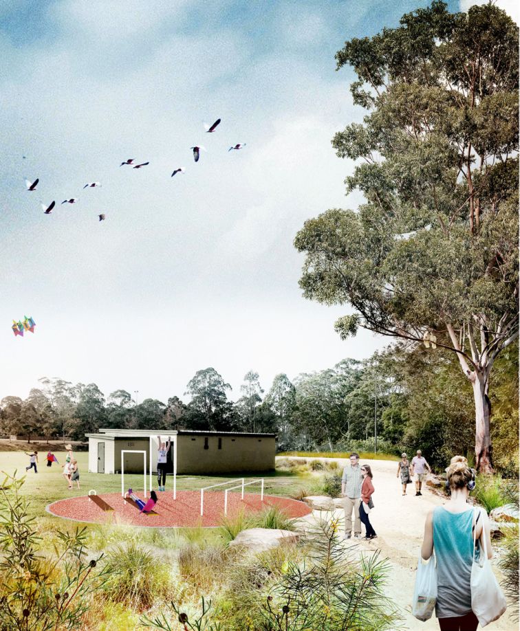 Parramatta Council Somerville playground Pathway Visuation