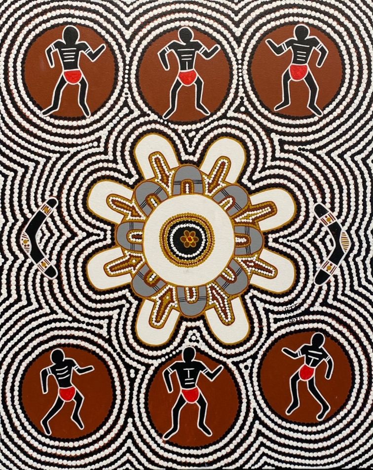 colourful indigenous dot painting