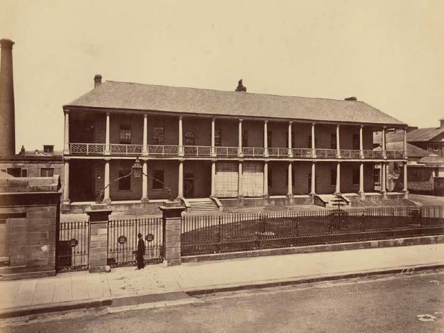 Sydney branch of the Royal Mint, Macquarie St, circa 1870