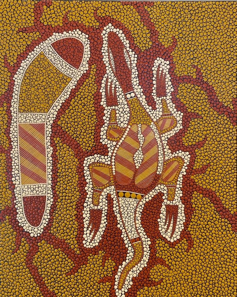 Indigenous painting showing goanna