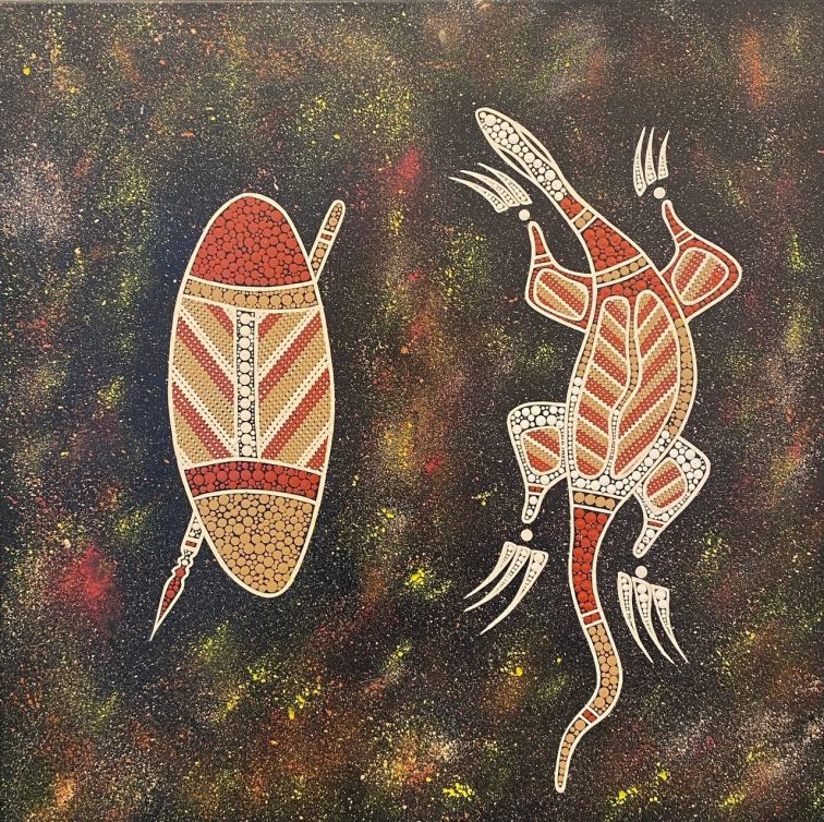 Indigenous painting showing Goanna