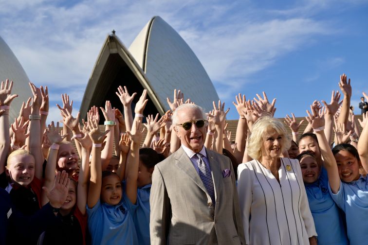 King Charles III and Queen Camilla at Sydney Opera House in October 2024