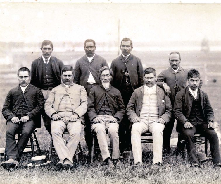 Aboriginal workers on Cullunghutti, circa 1891.